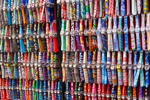 Hongkong, China - January 7, 2010: fake watch immitation for sale at the night market in Hongkong. These faked watches are much cheaper than the original products.