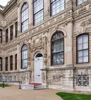 Dolmabahce Palace, or Dolmabahce Sarayi, located in Besiktas district on the European coast of the Bosporus, main administrative center of the Ottoman Empire formerly, Istanbul, Turkey
