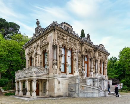 Istanbul, Turkey - May 12, 2023: Ihlamur Pavilion, or Ihlamur Kasri, a former imperial Ottoman summer pavilion built during the reign of Sultan Abdulmecid I, located in Nisantasi Ihlamur st., Sisli