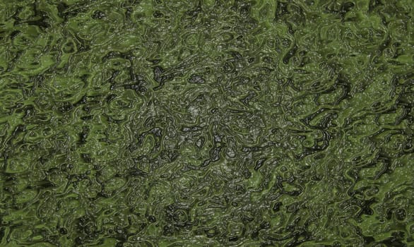 Abstract camouflage glossy background of green and black colors in close-up.Texture or background