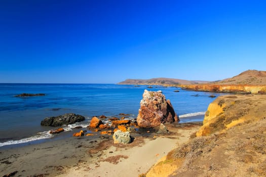 View of the Pacific Ocean in Big Sur, California