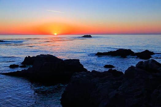 View of the Pacific Ocean in Big Sur, California