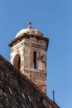 Castillo San Felipe de Barajas, fortress in the strategic location of Cartagena de Indias city on the Caribbean coast of Colombia.