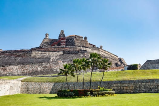 Castillo San Felipe de Barajas, fortress in the strategic location of Cartagena de Indias city on the Caribbean coast of Colombia.