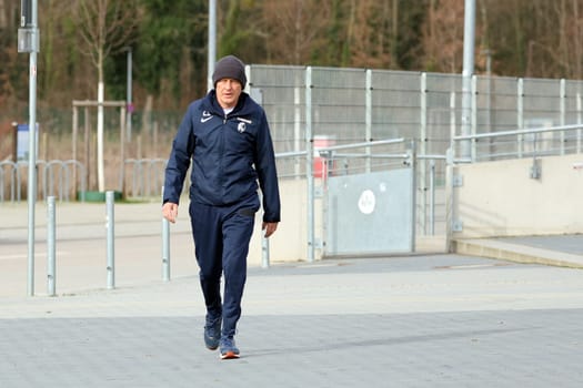 Coach Christian Streich (SC Freiburg) at the final training session before the Europa League - Qualification 1/8 Final,SC Freiburg vs RC Lens