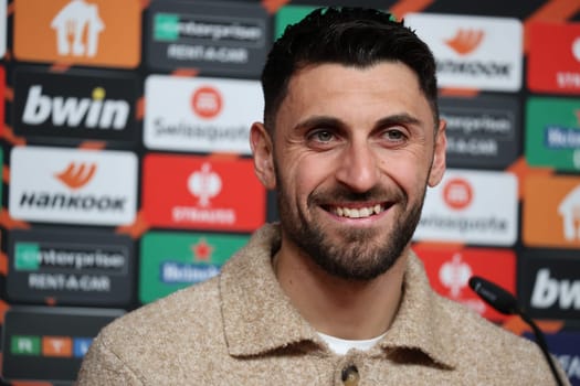 Vincenzo Grifo (SC Freiburg) at the press conference,PK before Football Europa League - Qualification 1/8 Final,SC Freiburg vs RC Lens