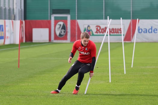 Matthias Ginter (SC Freiburg) was back after his injury break at the final training session before the Football Europa League - Qualification 1/8 Final,SC Freiburg vs RC Lens