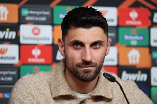 Vincenzo Grifo (SC Freiburg) at the press conference,PK before Football Europa League - Qualification 1/8 Final,SC Freiburg vs RC Lens