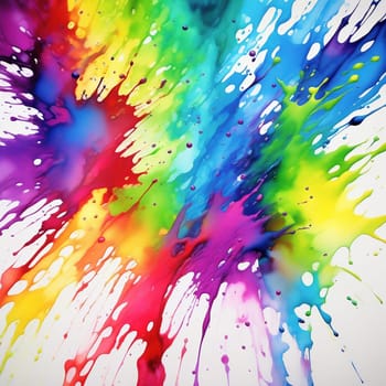 Washed-out watercolors as a background. Bright colors that run. Colorful splashes of color. AI generated image
