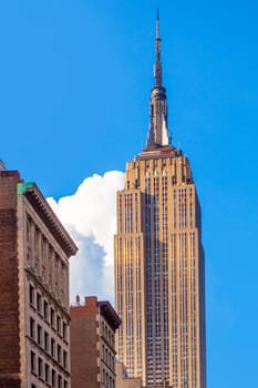 New York, USA - July 11, 2010: view to facade of Empire State building in New York.