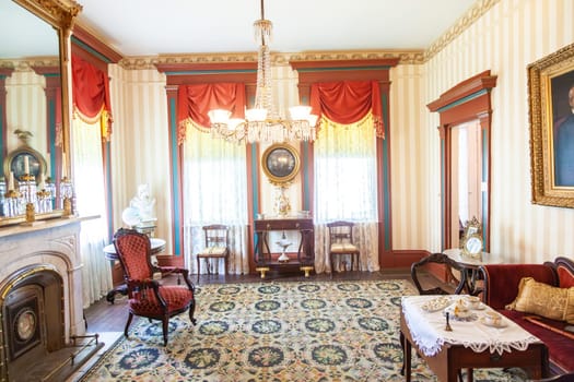 Wilmingtom, USA - July 20, 2010: visiting the famous Latimer House in Wilmington, open to public in Wilmington, USA. House was built by merchant Zebulon Latimer in 1852.