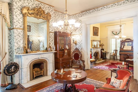 Wilmingtom, USA - July 20, 2010: visiting the famous Latimer House in Wilmington, open to public in Wilmington, USA. House was built by merchant Zebulon Latimer in 1852.