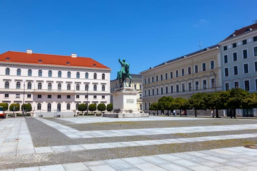 Munich, Germany - July 9, 2011: statue of Kurfürst Maximilian in Munich in Germany