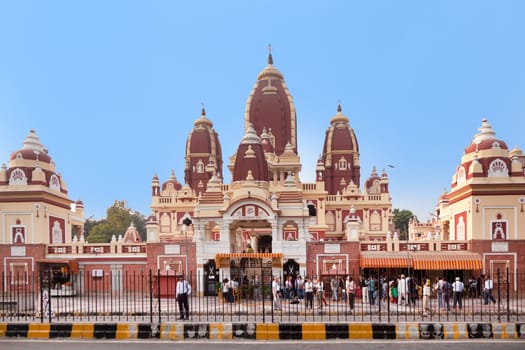 Delhi, India - November 14, 2011The Laxminarayan Mandir, also known as the Birla Mandir, is a Hindu temple in Delhi, India. The temple, inaugurated by Mahatma Gandhi, was built by Jugal Kishore Birla from 1933 and 1939.