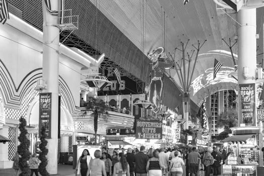 Las Vegas, USA - June 16, 2012: Fremont Street in Las Vegas, Nevada . The street is the second most famous street in the Las Vegas. Fremont Street dates back to 1905, when Las Vegas was founded.