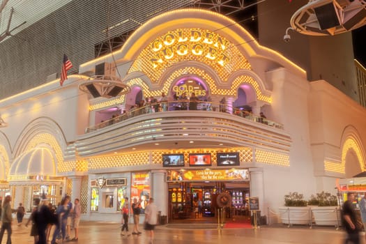 Las Vegas, USA - June 16, 2012: Fremont Street in Las Vegas, Nevada . The street is the second most famous street in the Las Vegas. Fremont Street dates back to 1905, when Las Vegas was founded.