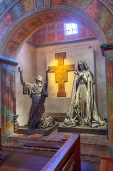 Santa Barbara, USA - June 23, 2012: old The Santa Barbara church, built in the late Gothic style, was built in the 15th century.