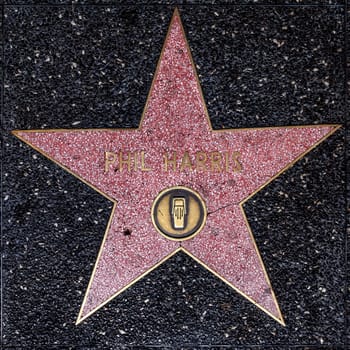 Los Angeles, USA - June 26, 2012: Phil Harris star on Hollywood Walk of Fame  in Hollywood, California. This star is located on Hollywood Blvd. and is one of 2400 celebrity stars.