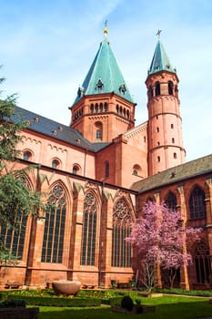 Mainz, Germany - April 14, 2013: beautiful dome in Mainz