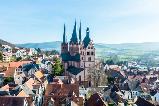 Gelhausen, Germany - March 9, 2014: Church on St. Mary in Gelnhausen, Germany