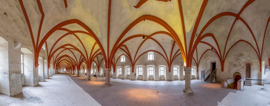 Eltville, Germany - December 29, 2018: Monks dormitory from monastery Eberbach in Germany