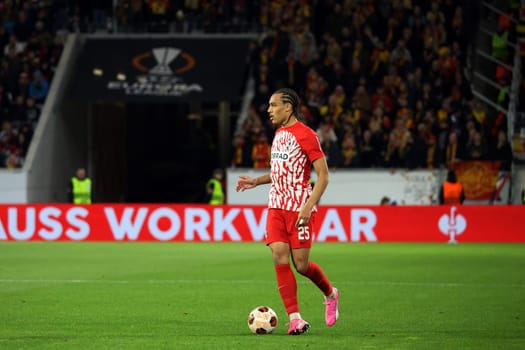 Kiliann Sildillia (SC Freiburg) during the match of the Football Europa League - Qualification 1/8 Final,SC Freiburg vs RC Lens