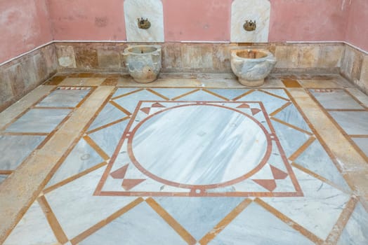 Beiteddine, Lebanon - October 12, 2019: Official Lebanese presidents summer residence. Beiteddine Palace, a 19th-century palace in Beiteddine, Lebanon.