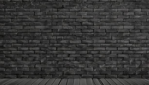 black brick wall, dark background for design