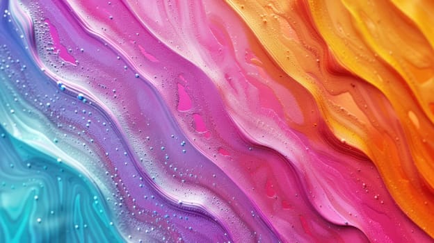 Vibrant wave patterns. Created using AI generated technology and image editing software.