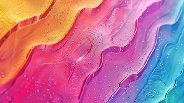 Vibrant wave patterns. Created using AI generated technology and image editing software.