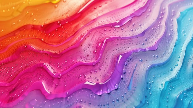 Vibrant wave patterns. Created using AI generated technology and image editing software.