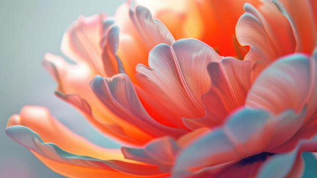 Vibrant orange flower. Created using AI generated technology and image editing software.