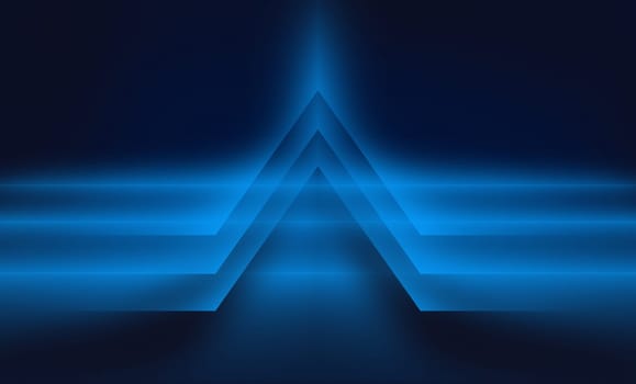 Abstract blue background with cross light effects. 3d illustration