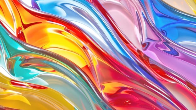 Vibrant glass art with colorful. Created using AI generated technology and image editing software.