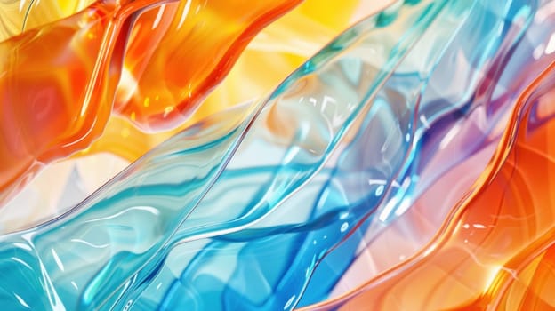 Vibrant glass art with colorful. Created using AI generated technology and image editing software.