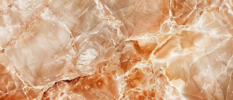 Panoramic shot of creamy marble with a network of soft white veins. This image showcases the smooth texture and classic appeal of marble