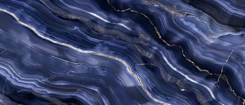 This image showcases sumptuous swirls of dark marble, complemented by white and silver layers that weave through the composition, creating a striking visual effect