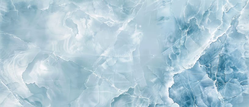 This image portrays the cool tranquility of ice blue marble with soft white veining, reminiscent of a frozen landscape under a winter sky
