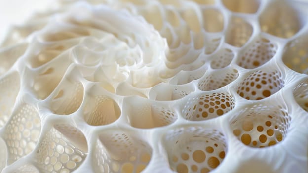 Elegant biomorphic design in natural light. Created using AI generated technology and image editing software.