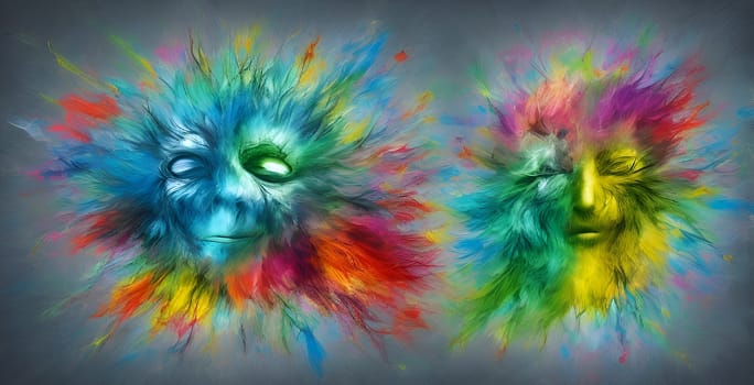 Abstract concept art of menal health problems
