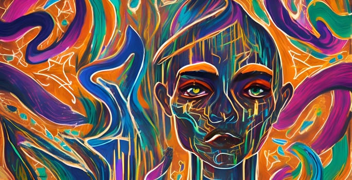 Abstract concept art of menal health problems