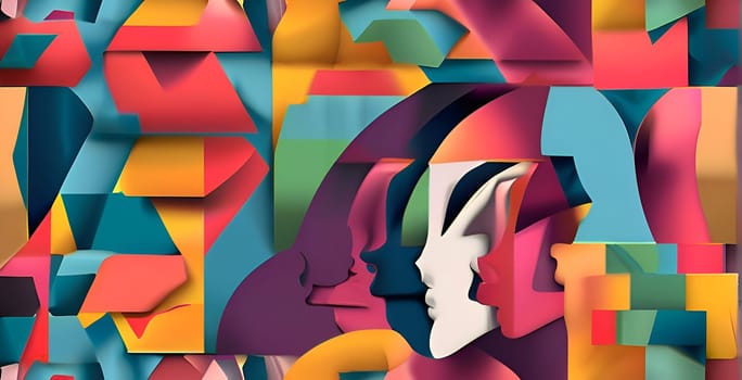 Abstract concept art of menal health problems