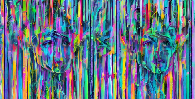 Abstract concept art of menal health problems