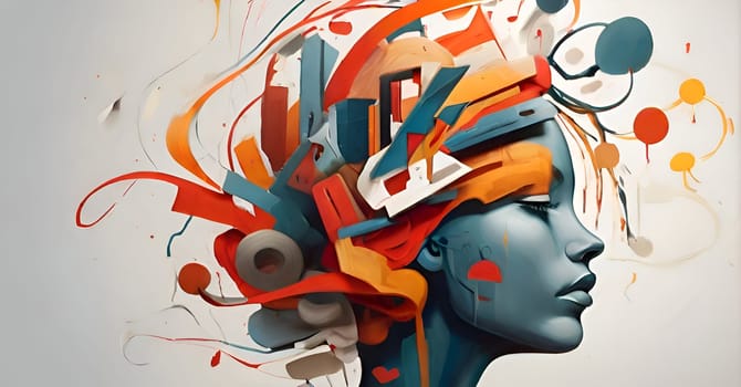 Abstract concept art of menal health problems