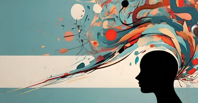 Abstract concept art of menal health problems