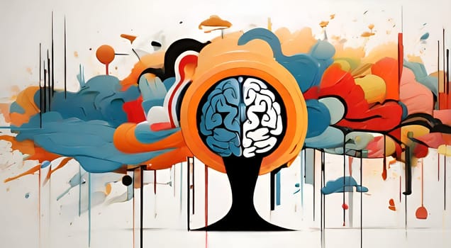 Abstract concept art of menal health problems