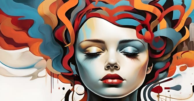 Abstract concept art of menal health problems