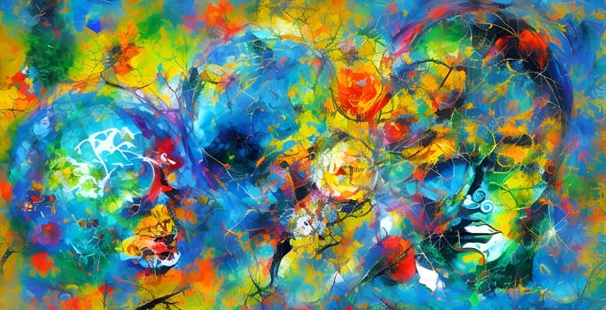 Abstract concept art of menal health problems