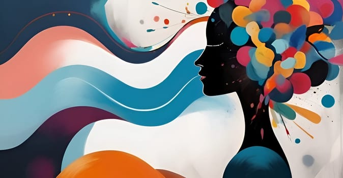 Abstract concept art of menal health problems