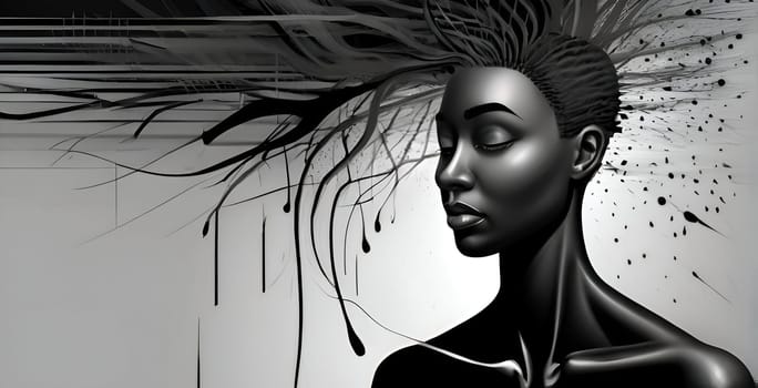 Abstract concept art of menal health problems